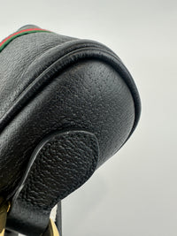 Web Ophidia Mini GG Black Leather Crossbody Bag