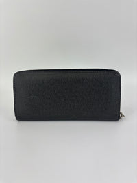Ardoise Taiga Leather Vertical Zippy Wallet in Dark Grey