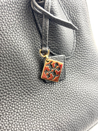 Mini Swing Leather Satchel Bag Black