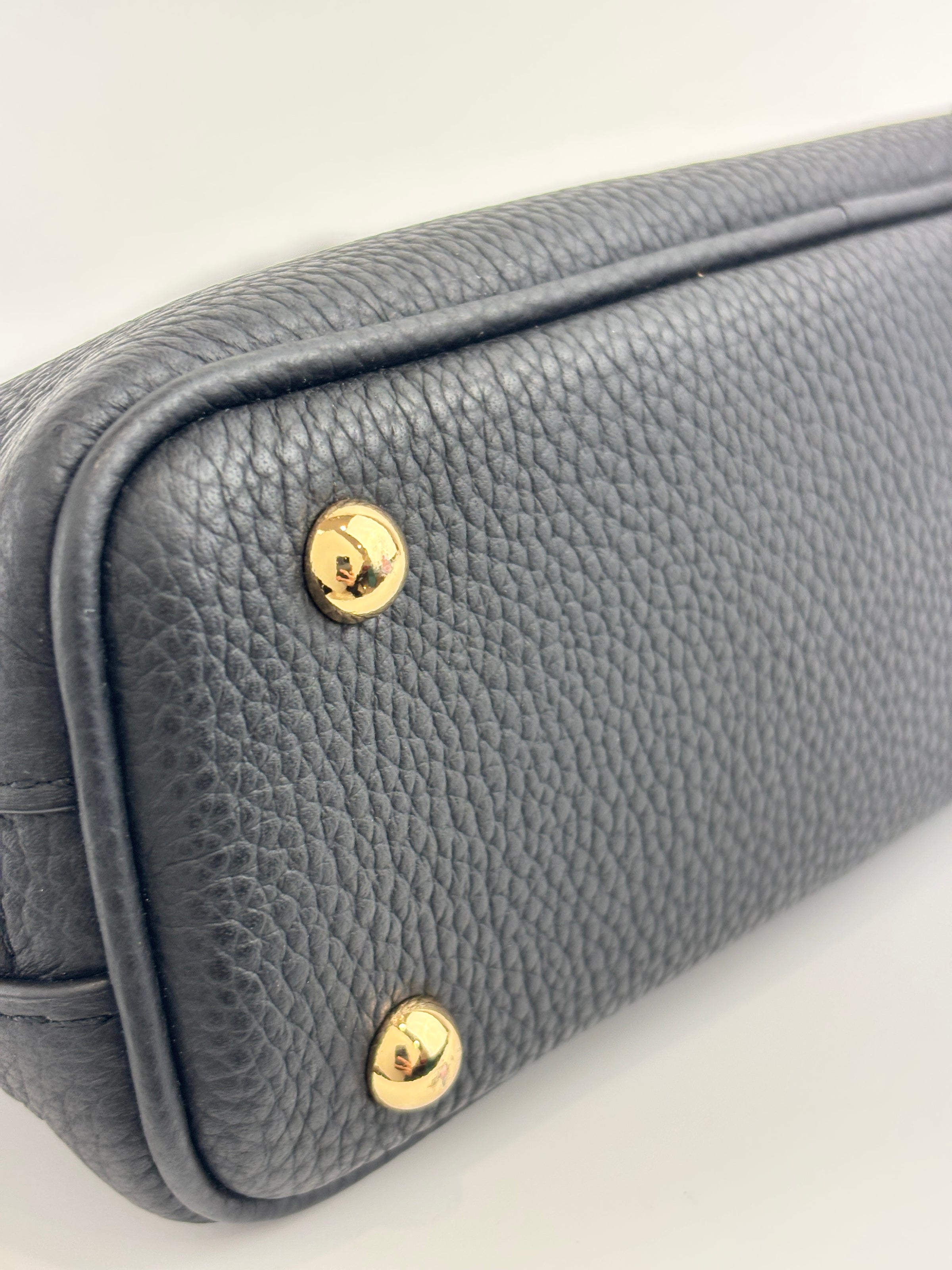 Mini Swing Leather Satchel Bag Black