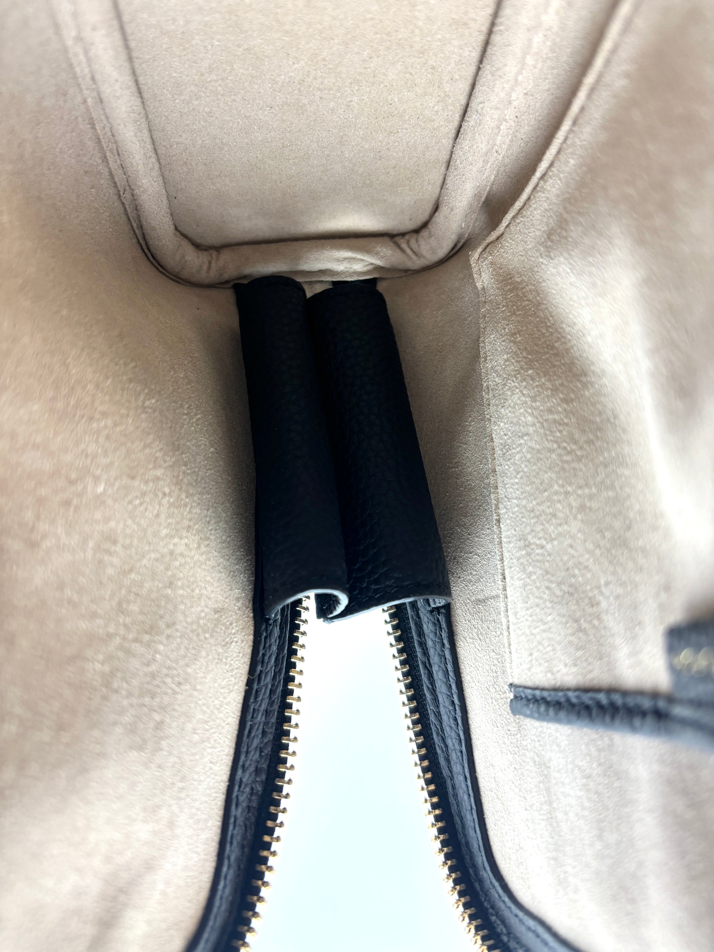 Mini Swing Leather Satchel Bag Black