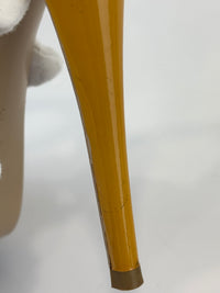 Tribute Patent Leather Platform Sandals Yellow / Beige Size 37.5