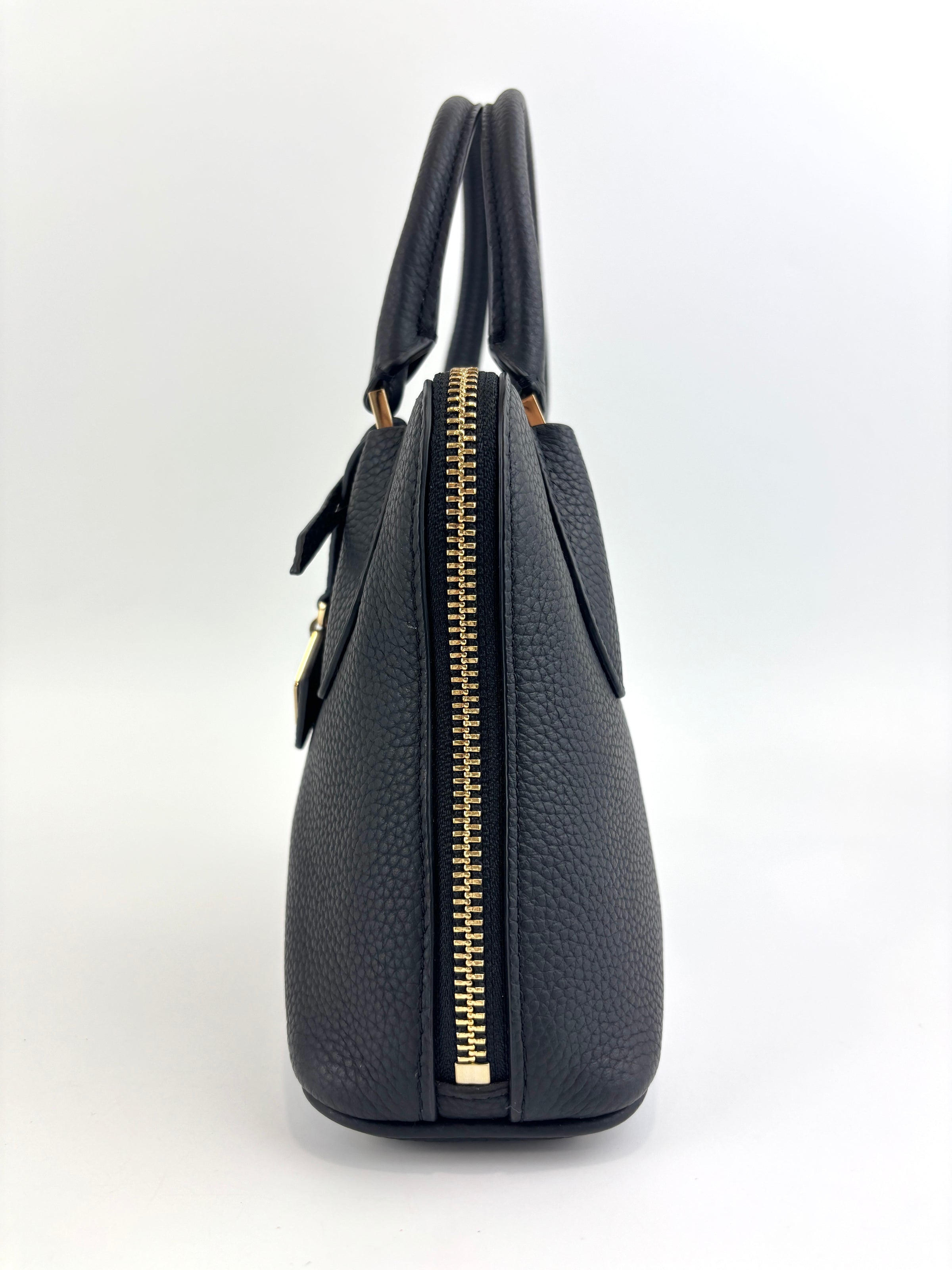 Mini Swing Leather Satchel Bag Black