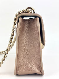 Dixie Mini Crossbody in Metallic Dusty Rose - Glampot