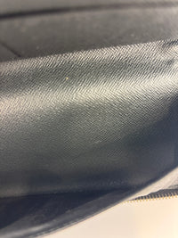 Ardoise Taiga Leather Vertical Zippy Wallet in Dark Grey