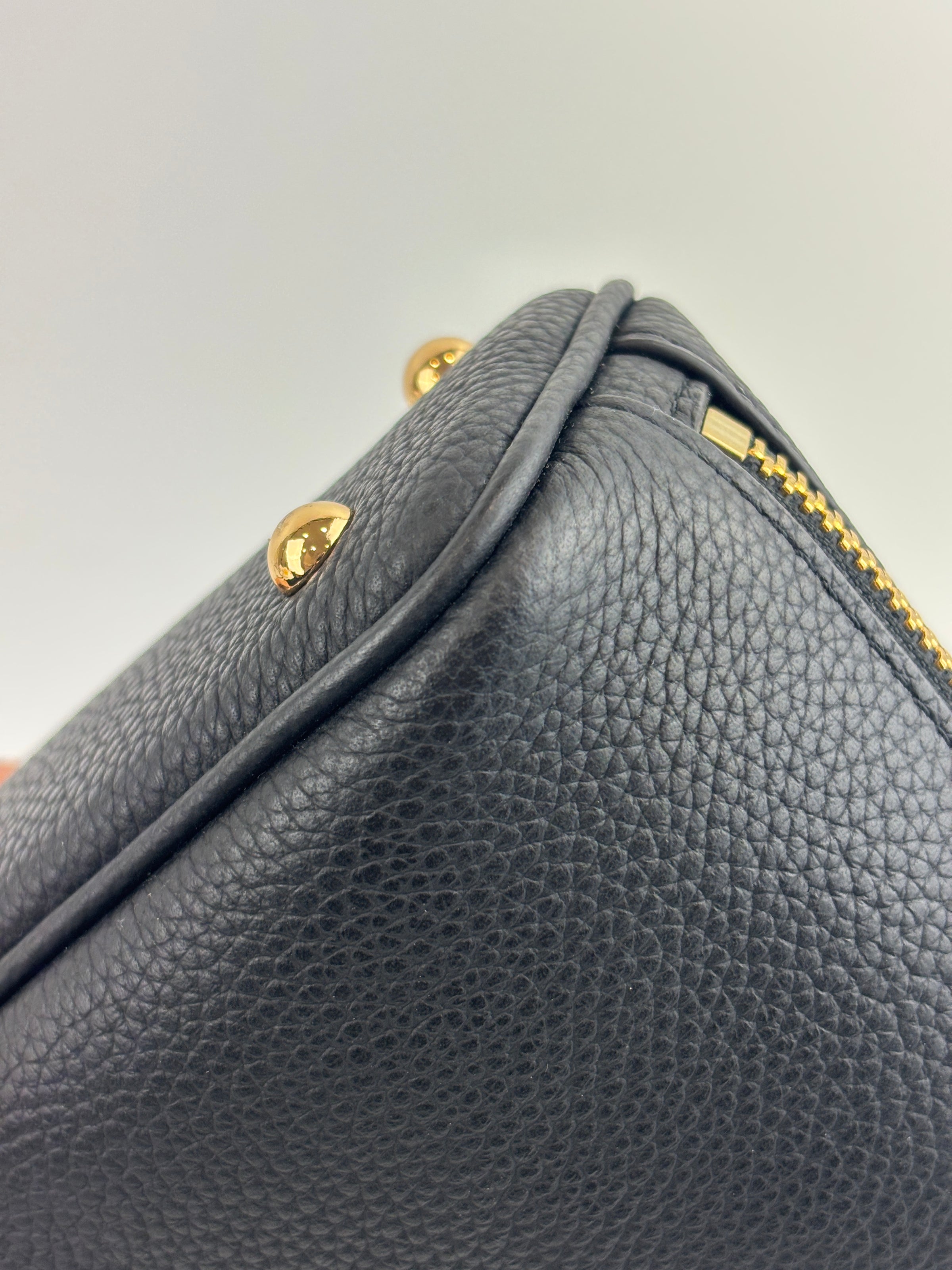 Mini Swing Leather Satchel Bag Black