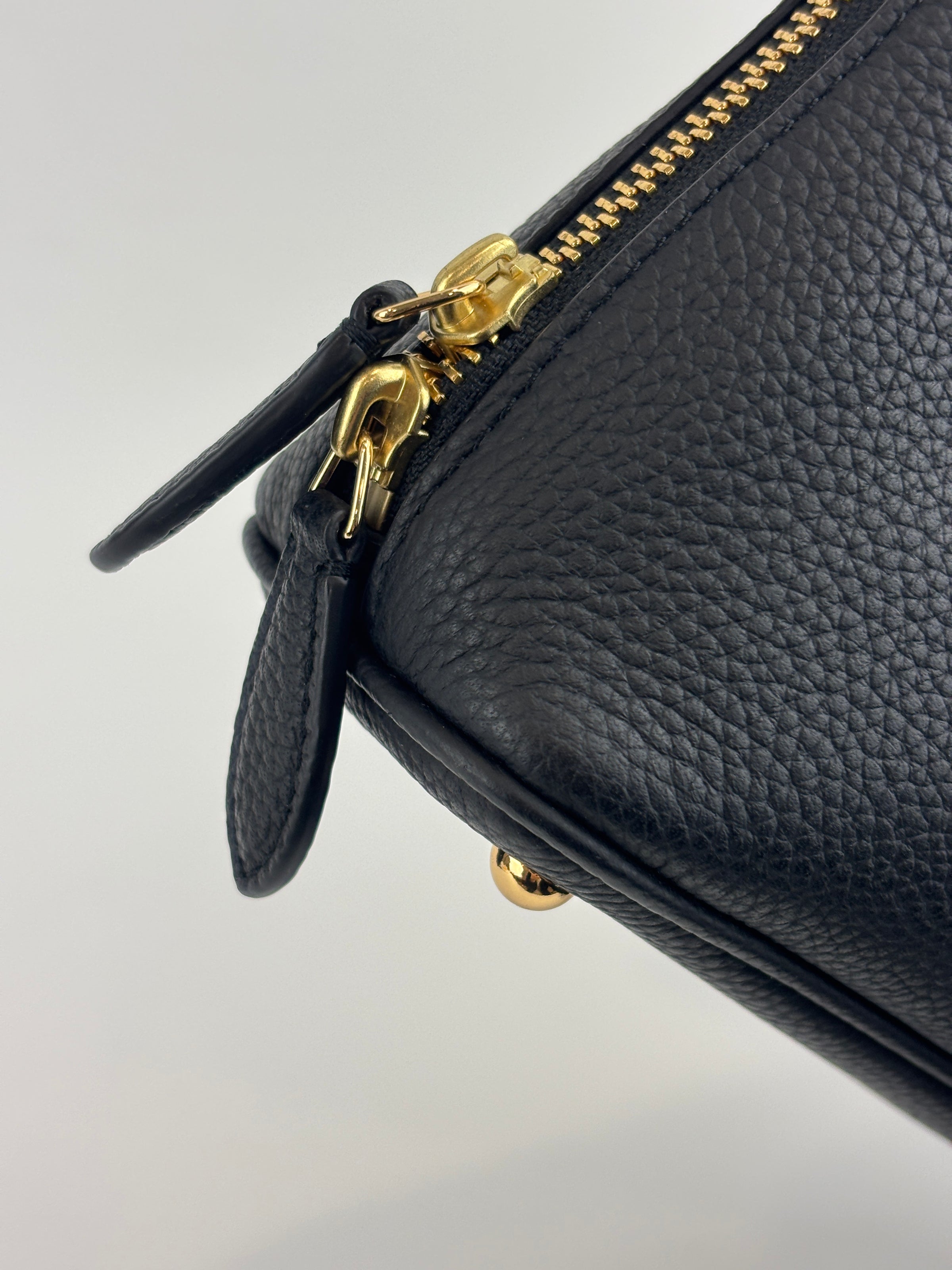 Mini Swing Leather Satchel Bag Black