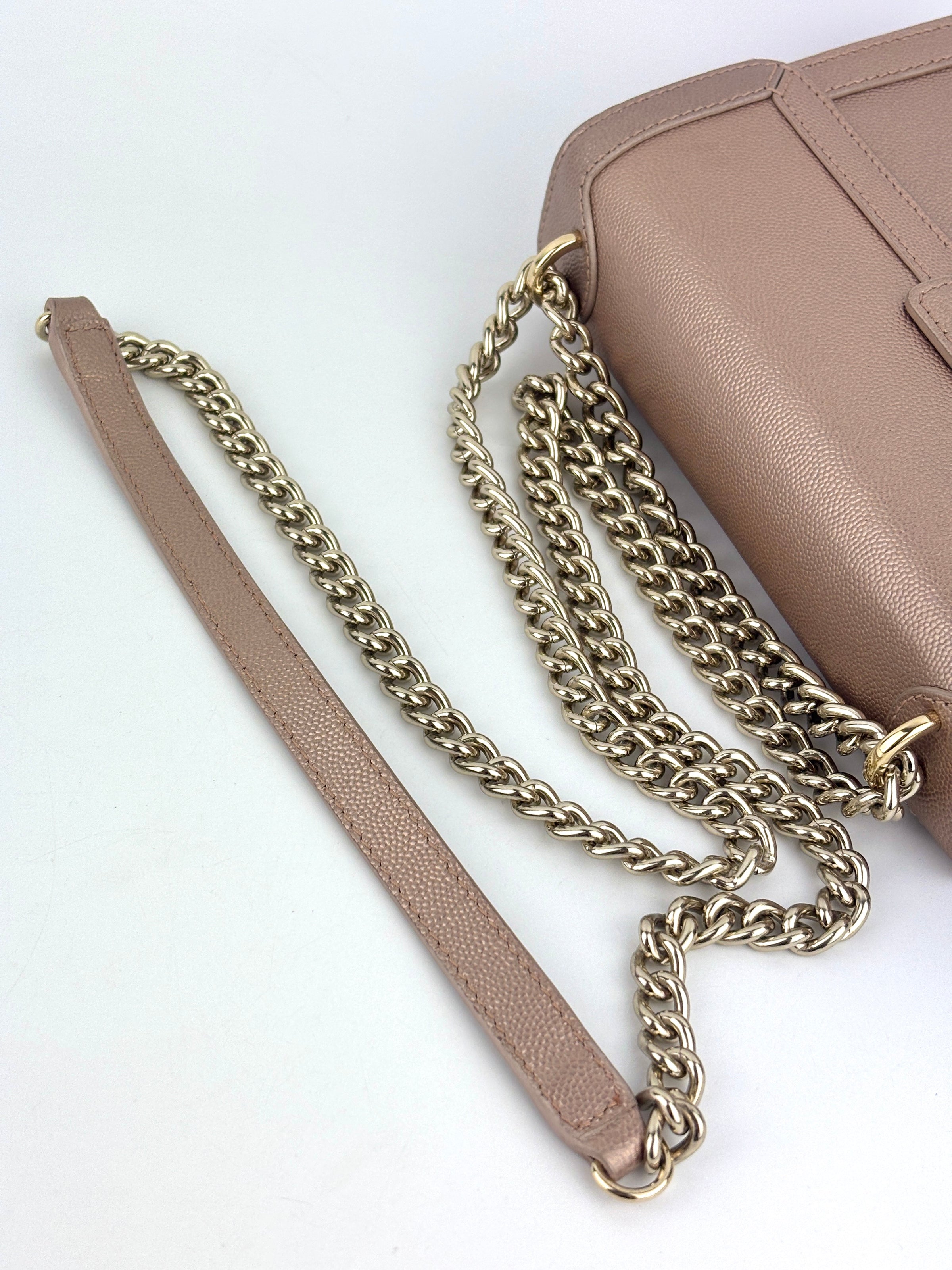 Dixie Mini Crossbody in Metallic Dusty Rose - Glampot