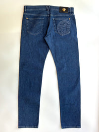 Man's Blue Denim Jeans With Medusa Detail 1006078 | Size 36 | 190/104B - Glampot