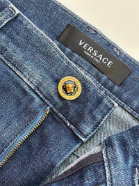 Man's Blue Denim Jeans With Medusa Detail 1006078 | Size 36 | 190/104B - Glampot