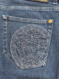 Man's Blue Denim Jeans With Medusa Detail 1006078 | Size 36 | 190/104B - Glampot