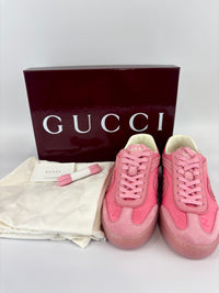 Suede Sweet GG Monogram G75 Sneakers Butterfly Pink Size 38.5