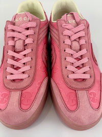Suede Sweet GG Monogram G75 Sneakers Butterfly Pink Size 38.5