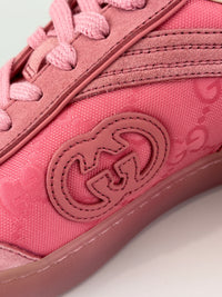 Suede Sweet GG Monogram G75 Sneakers Butterfly Pink Size 38.5