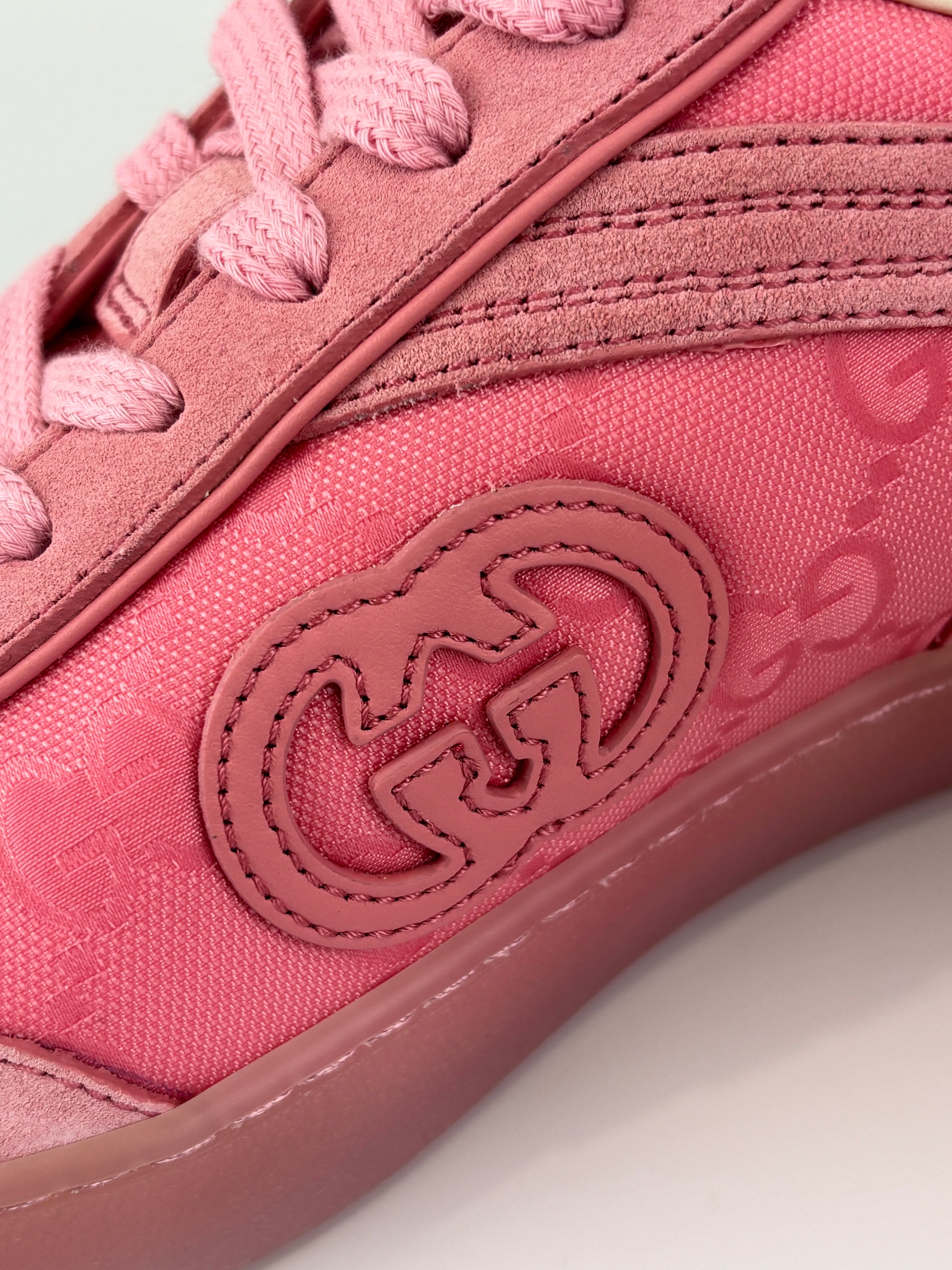 Suede Sweet GG Monogram G75 Sneakers Butterfly Pink Size 38.5