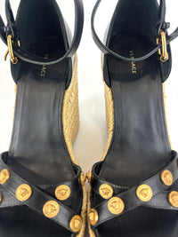 1006142 Wedge Sandals Black Size 39