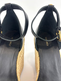 1006142 Wedge Sandals Black Size 39