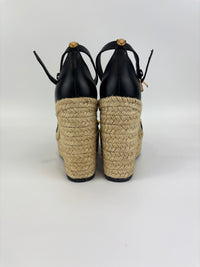 1006142 Wedge Sandals Black Size 39