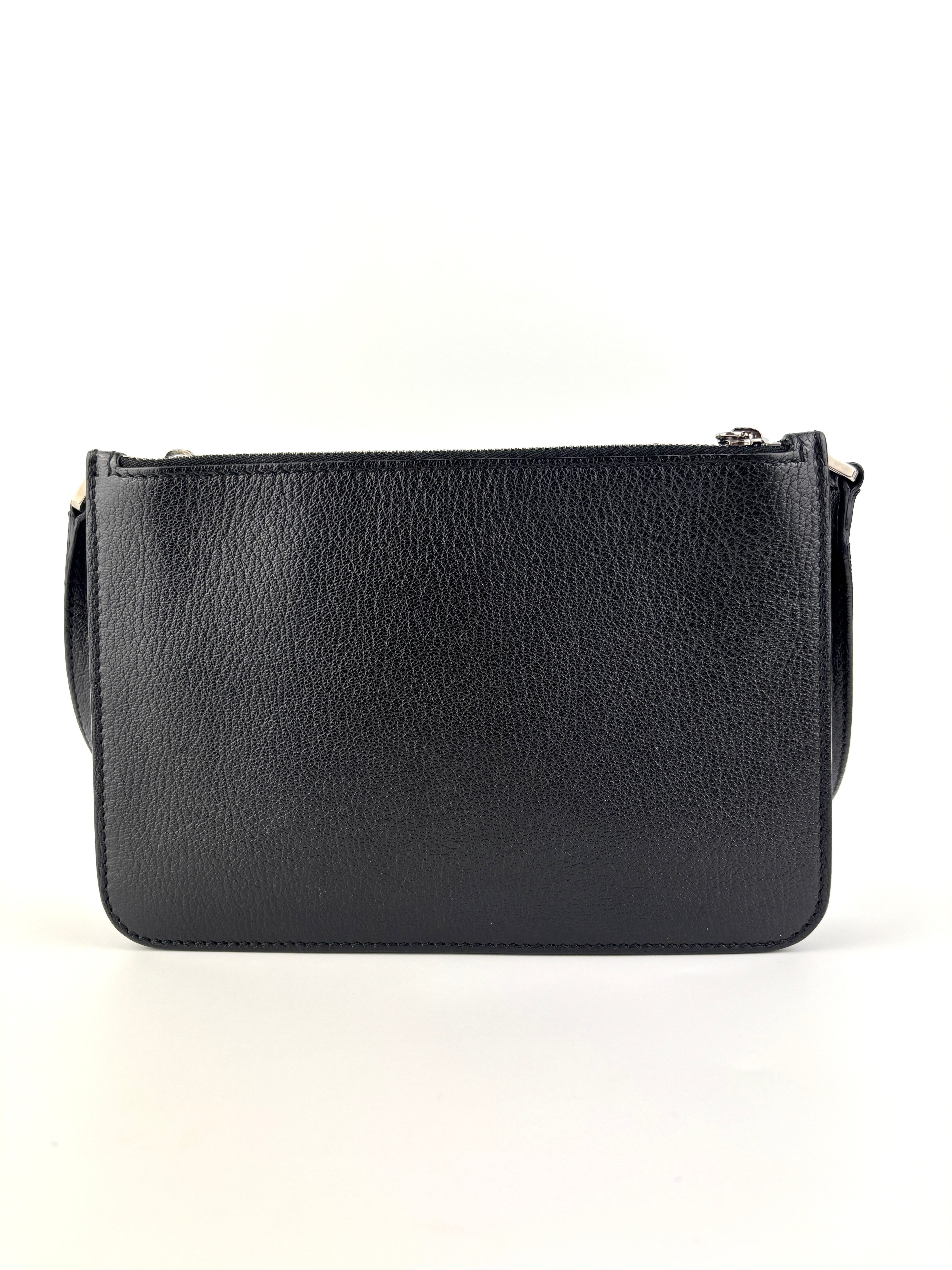 Burberry Penhurst D-Ring Triple Zip Crossbody Bag Black – Glampot