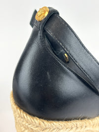 1006142 Wedge Sandals Black Size 39