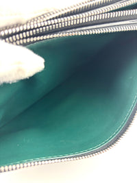 Penhurst D-Ring Triple Zip Crossbody Bag Grainy Goatskin Black - Glampot