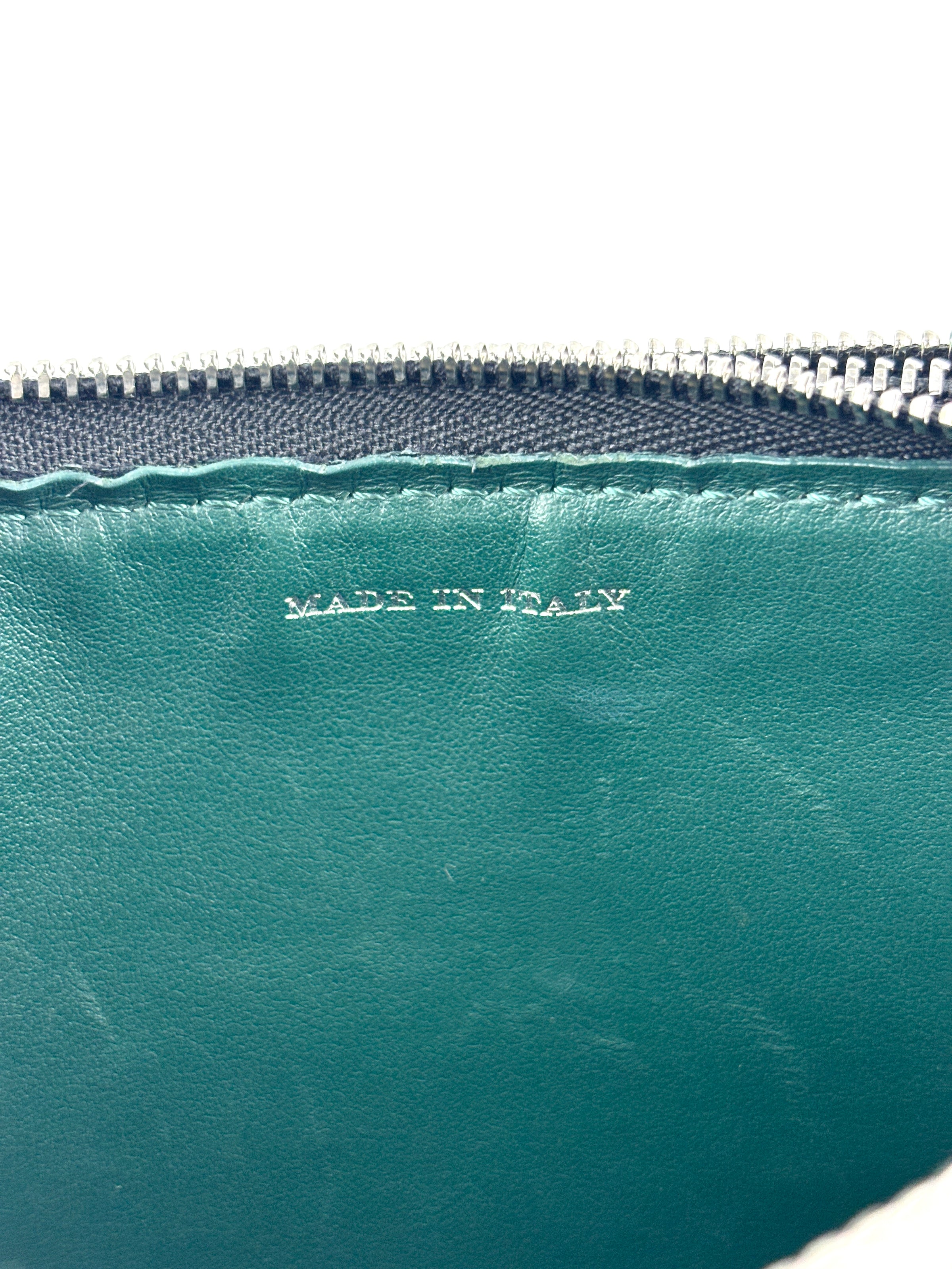 Penhurst D-Ring Triple Zip Crossbody Bag Grainy Goatskin Black - Glampot