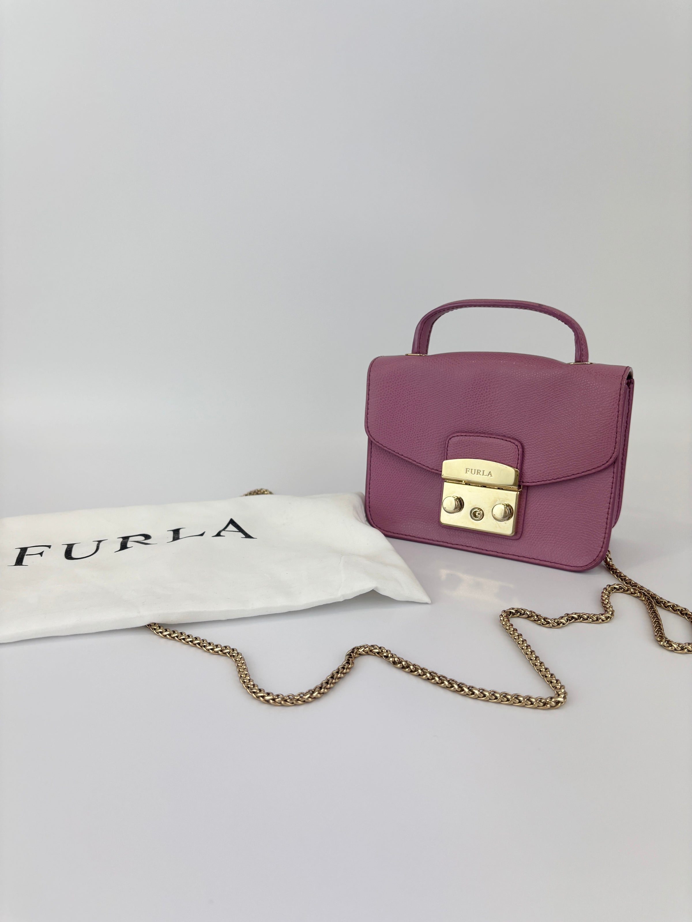 Metropolis Mini Top Handle Crossbody Bag Pink
