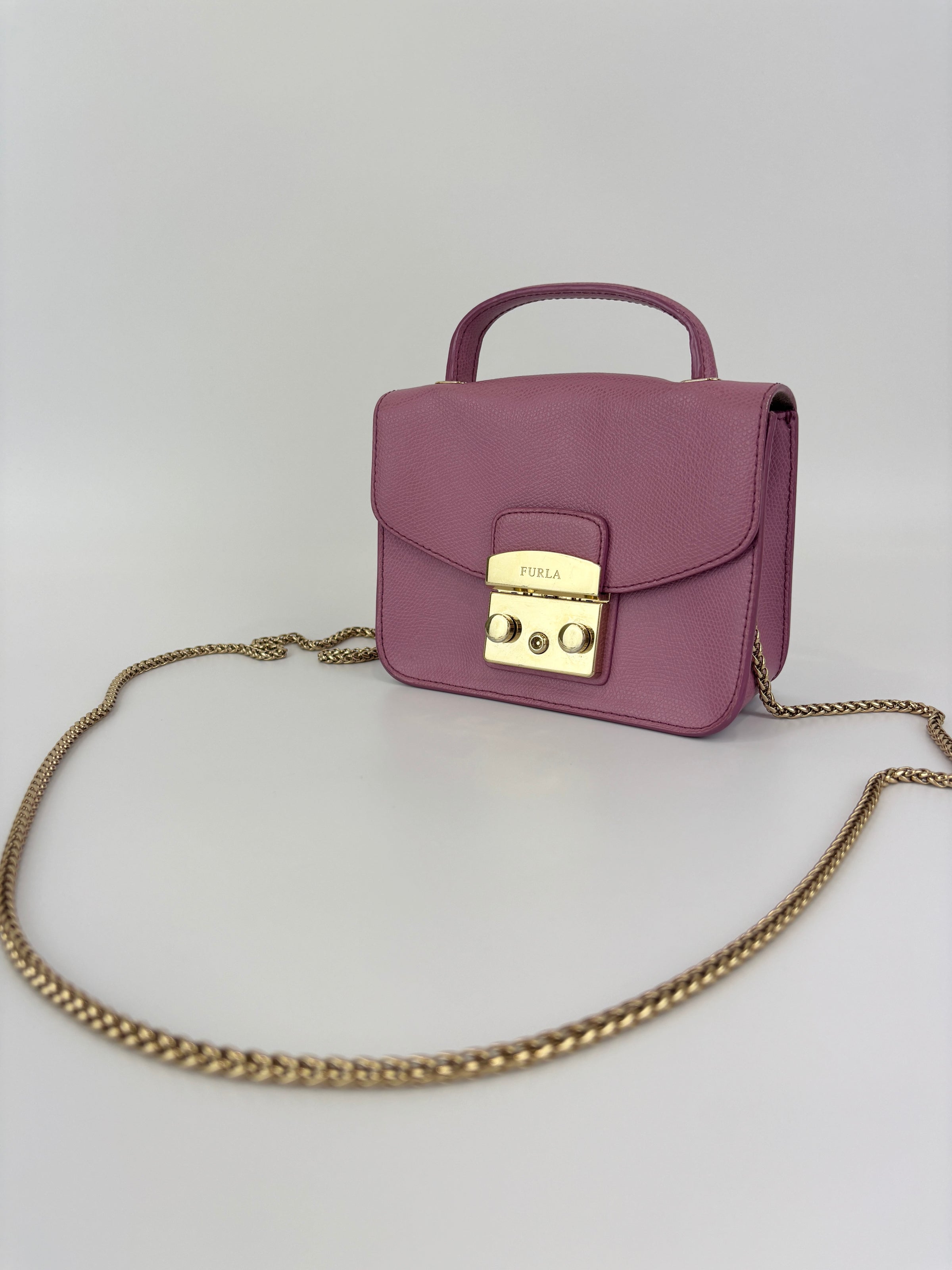Metropolis Mini Top Handle Crossbody Bag Pink