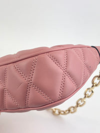 Outlet Cora Extra-Small Quilted Shoulder Bag in Pink - Glampot