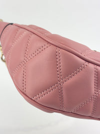 Outlet Cora Extra-Small Quilted Shoulder Bag in Pink - Glampot