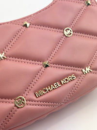Outlet Cora Extra-Small Quilted Shoulder Bag in Pink - Glampot