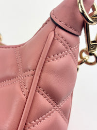 Outlet Cora Extra-Small Quilted Shoulder Bag in Pink - Glampot