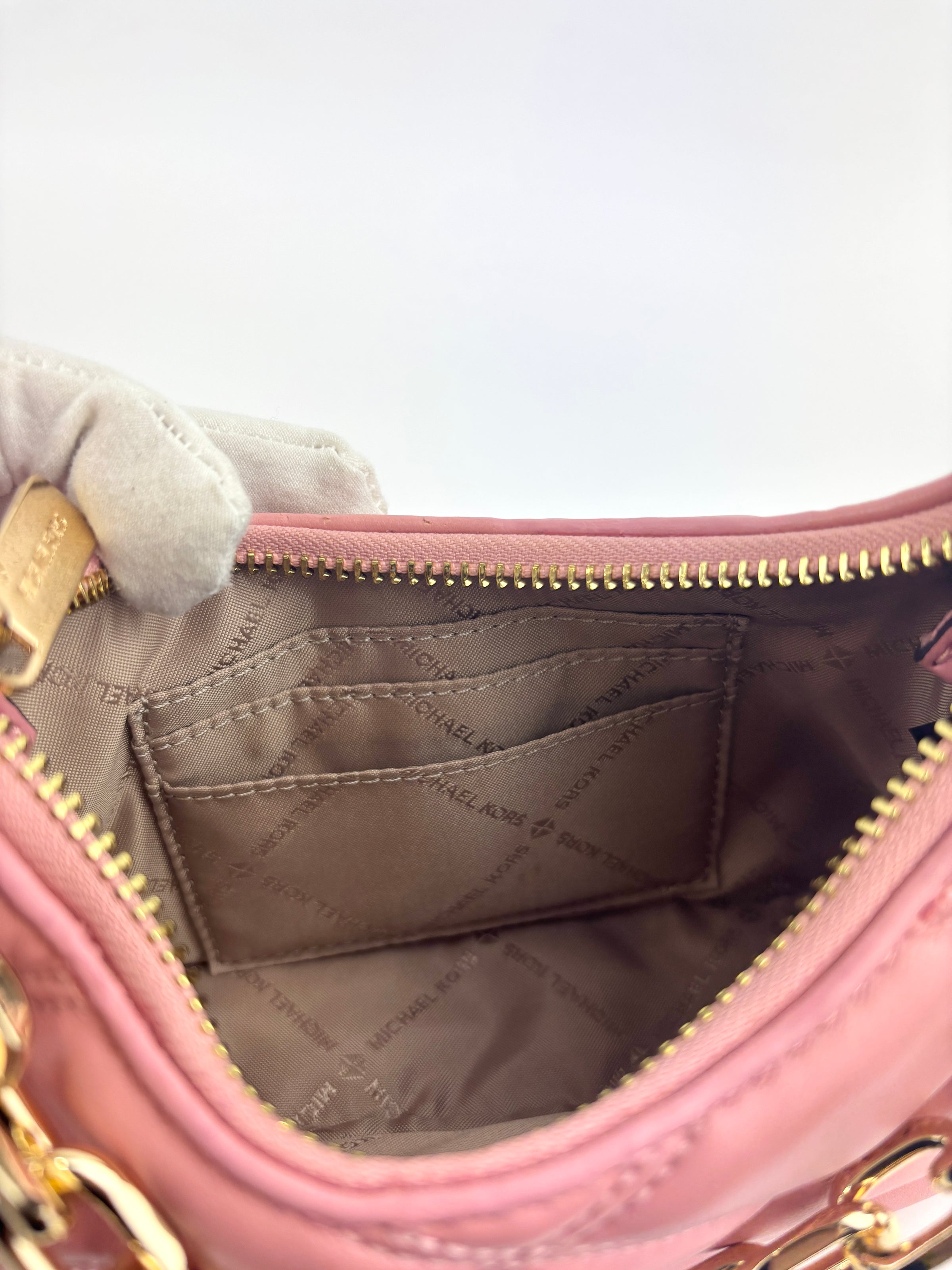 Outlet Cora Extra-Small Quilted Shoulder Bag in Pink - Glampot