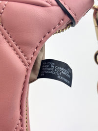 Outlet Cora Extra-Small Quilted Shoulder Bag in Pink - Glampot