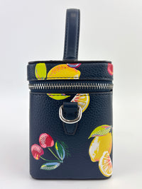 Navy Small Sequined Fruit Print Crossbody Bag - Glampot