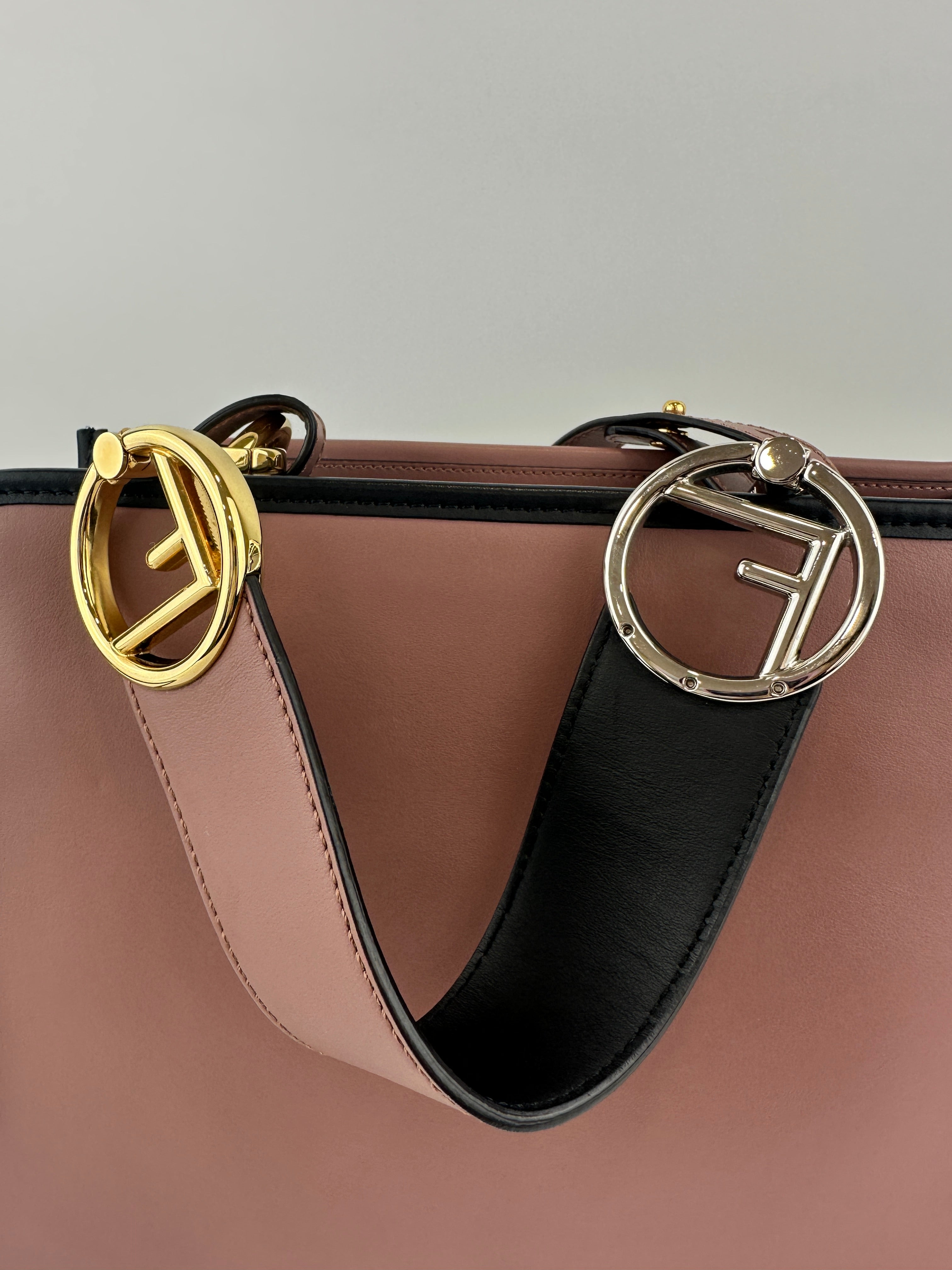 Fendi 8BH344 Runaway Small Pink/Black Calfskin Bag | Authenticated