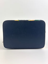 Navy Small Sequined Fruit Print Crossbody Bag - Glampot