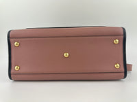 8BH344 Runaway Small Bicolor Pink / Black Calfskin Leather Bag