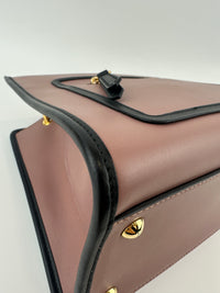 8BH344 Runaway Small Bicolor Pink / Black Calfskin Leather Bag