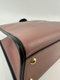 8BH344 Runaway Small Bicolor Pink / Black Calfskin Leather Bag