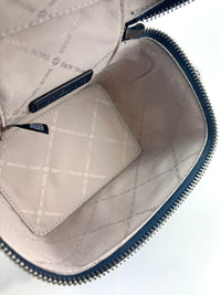 Navy Small Sequined Fruit Print Crossbody Bag - Glampot