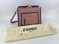 8BH344 Runaway Small Bicolor Pink / Black Calfskin Leather Bag