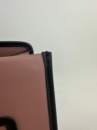 8BH344 Runaway Small Bicolor Pink / Black Calfskin Leather Bag