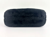 Teia Black Faux Fur Crossbody Bag - Glampot