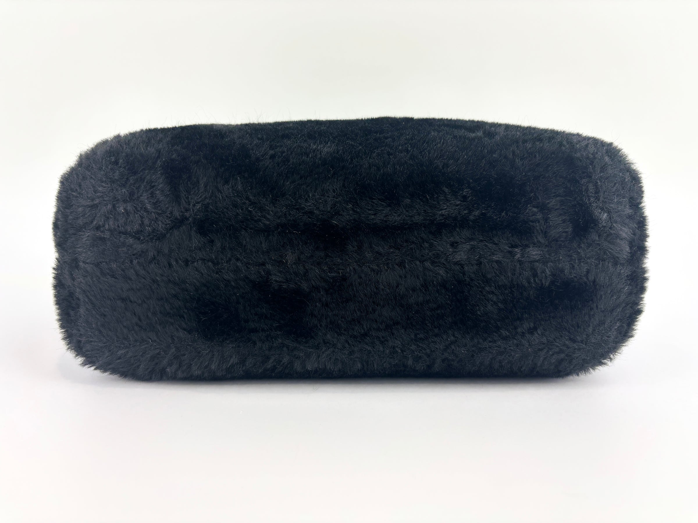 Teia Black Faux Fur Crossbody Bag - Glampot