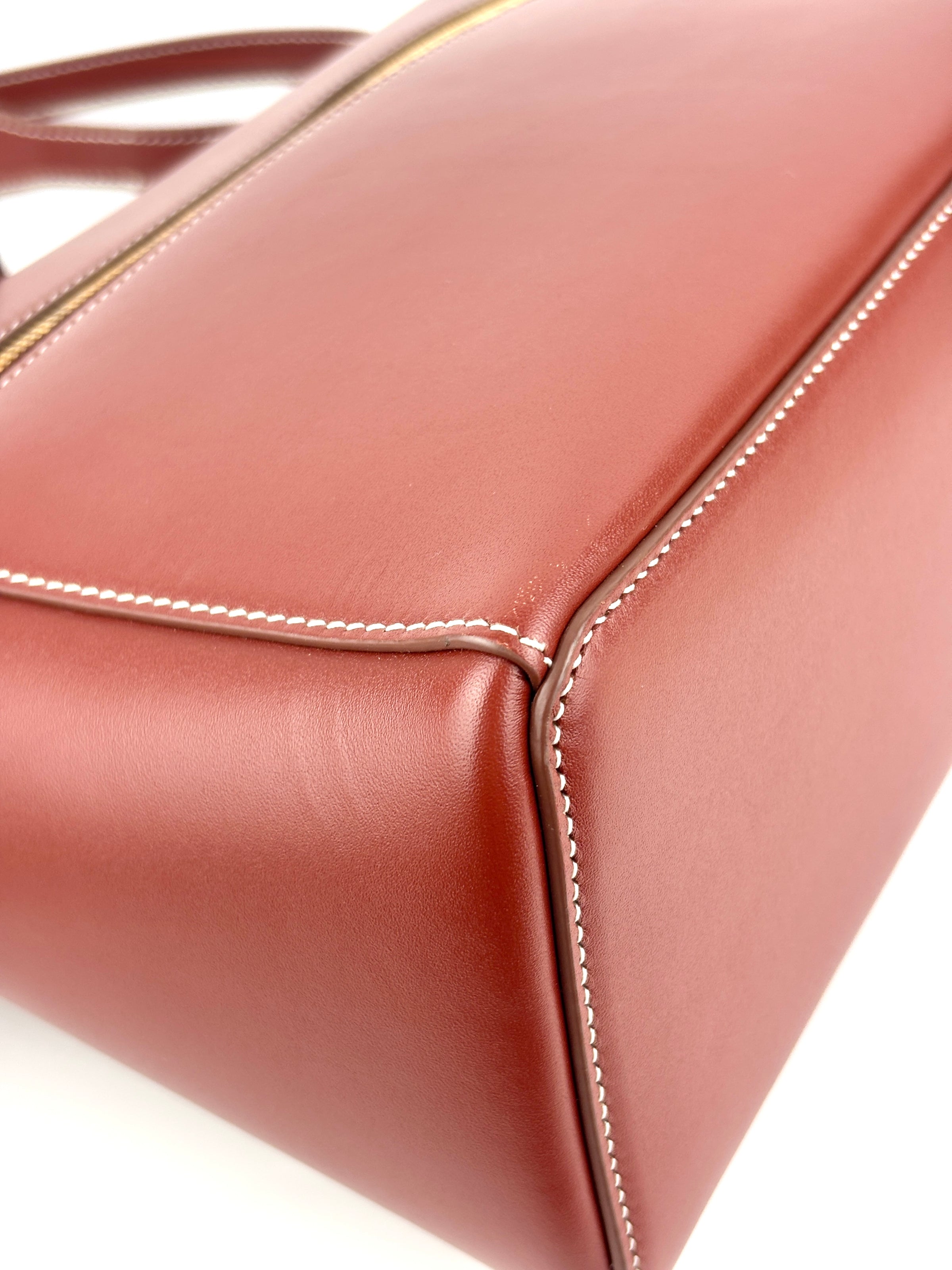 Extra Bag L27 Smooth Calfskin Leather Smoked Caramel/Sun Gold - Glampot
