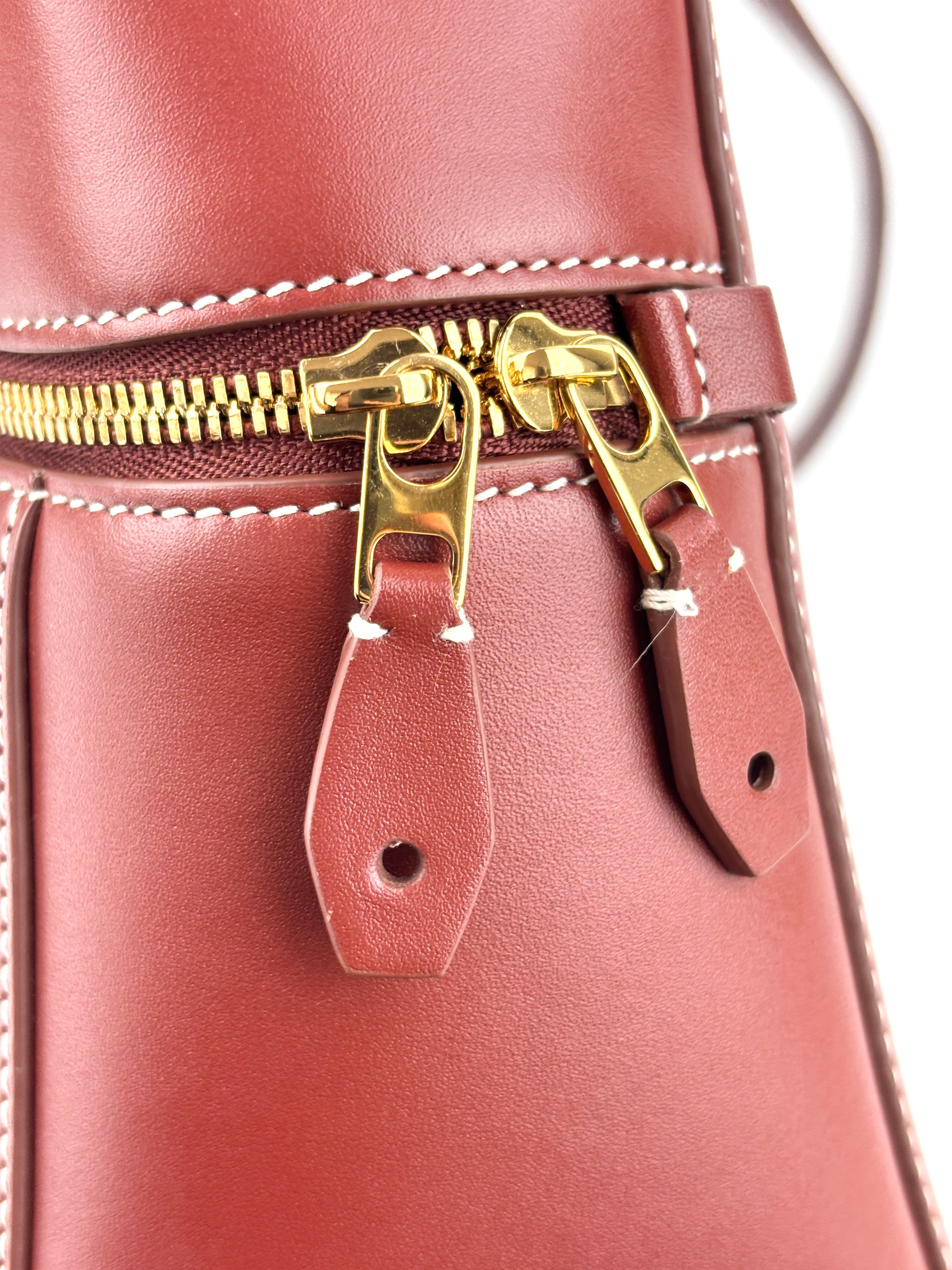 Extra Bag L27 Smooth Calfskin Leather Smoked Caramel/Sun Gold - Glampot