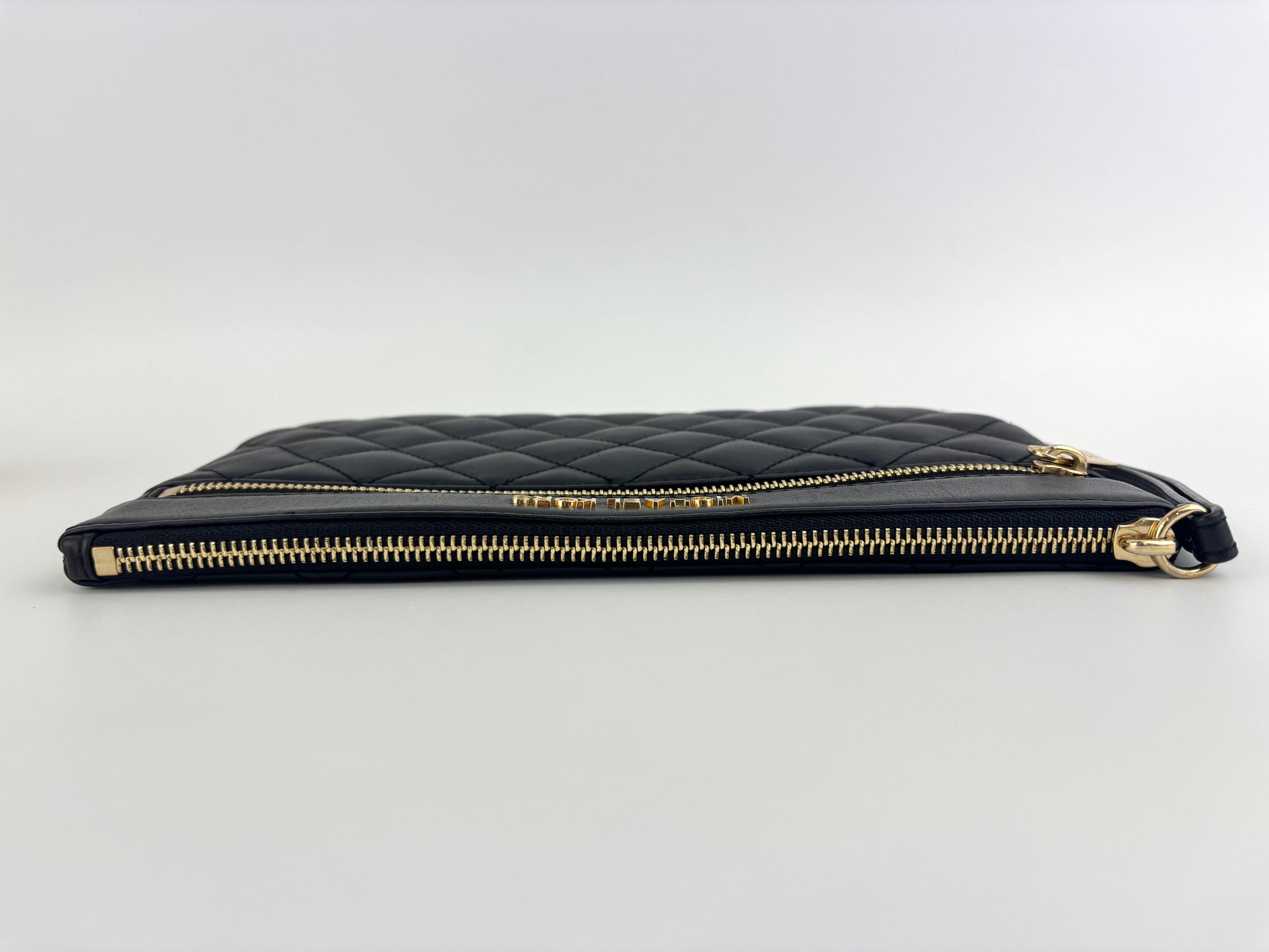 Selma Quilted Leather Zip Clutch