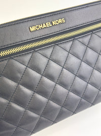 Selma Quilted Leather Zip Clutch