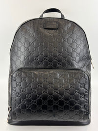 Guccissima Leather Signature Backpack Black